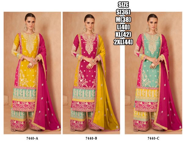 Our Indian Wear Suits For Women's Collection Has Different Colour Combination Of Kurta-Plaza Set