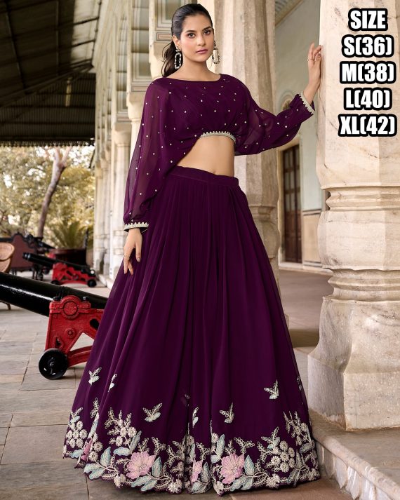 Elevate Your Style For Parties And Weddings With Our Stitched Crop Top And Lehenga Collection