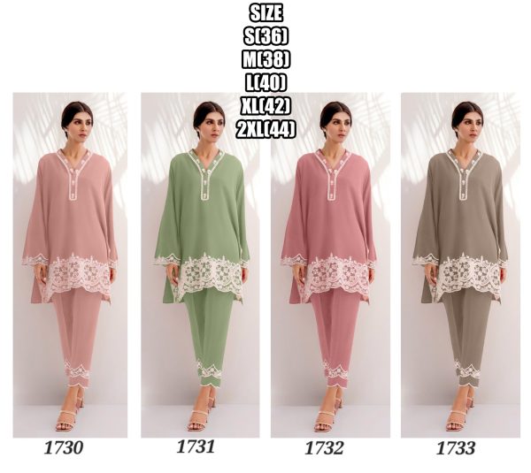 Chanderi Embroidered Designer V-Neck Top Pent Set, Cord Set