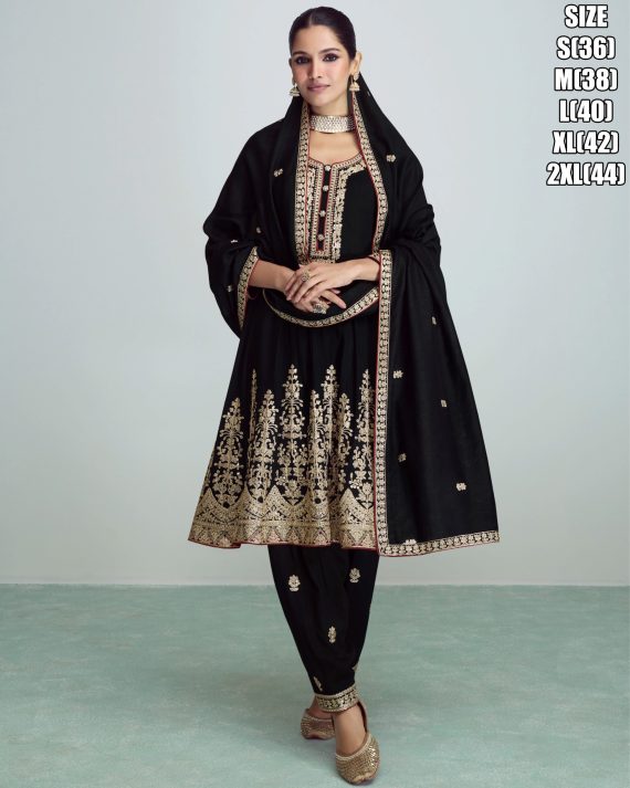 Elegant Function Wear Premium Silk Beautiful Embroidery Worked Salwar Suit Set