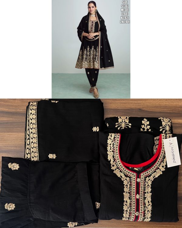 Elegant Function Wear Premium Silk Beautiful Embroidery Worked Salwar Suit Set