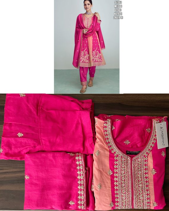 Elegant Function Wear Premium Silk Beautiful Embroidery Worked Salwar Suit Set
