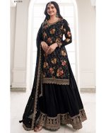 Fashionable Un-Stitched Many Colourful Salwar Kameez (Plazo Suit) With Embroidered Work
