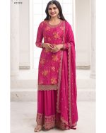 Fashionable Un-Stitched Many Colourful Salwar Kameez (Plazo Suit) With Embroidered Work
