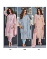 Beautiful Embroidered Work Soft Organza Kurti With Silk Pant Set For Women
