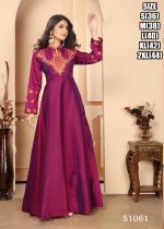 Triva Silk Gown In Different Colour, Neck Style Designs For Wedding Wear