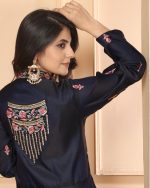 Triva Silk Gown In Different Colour, Neck Style Designs For Wedding Wear