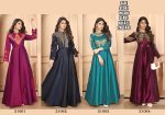 Triva Silk Gown In Different Colour, Neck Style Designs For Wedding Wear
