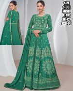 Women's Readymade Anarkali Silk And Georgette Western Type Top, Skirt With Dupatta