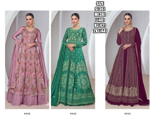 Women's Readymade Anarkali Silk And Georgette Western Type Top, Skirt With Dupatta