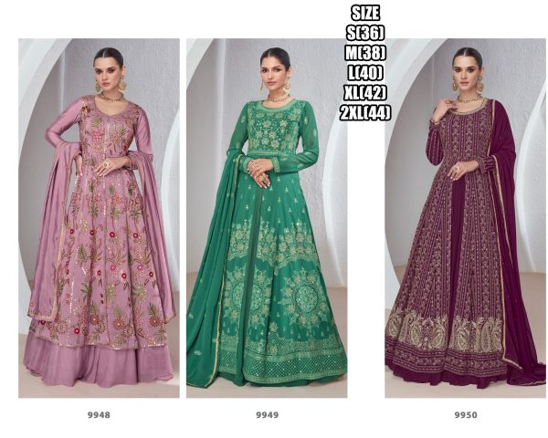 Women's Readymade Anarkali Silk And Georgette Western Type Top, Skirt With Dupatta