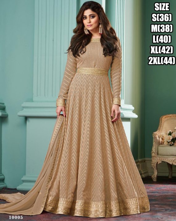 Buy The Latest And Designer Evening Dresses Georgette Gown With Dupatta Set