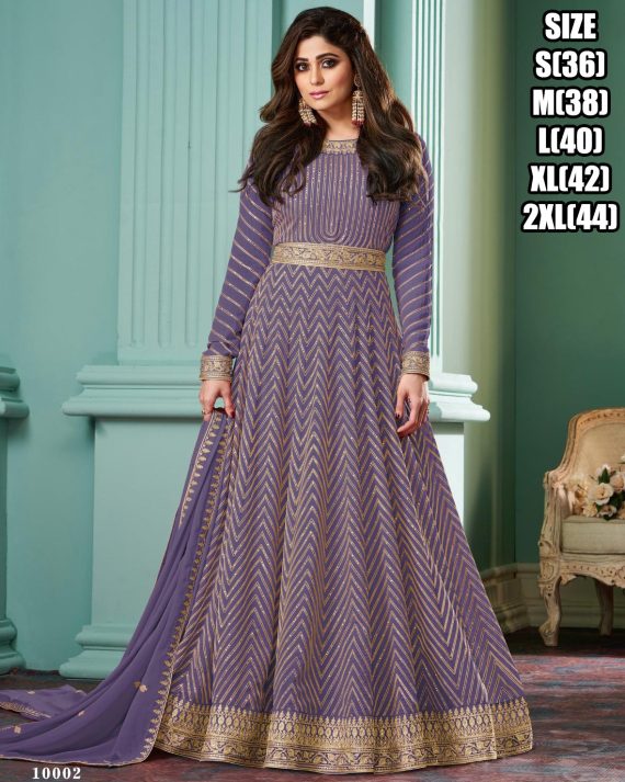 Buy The Latest And Designer Evening Dresses Georgette Gown With Dupatta Set