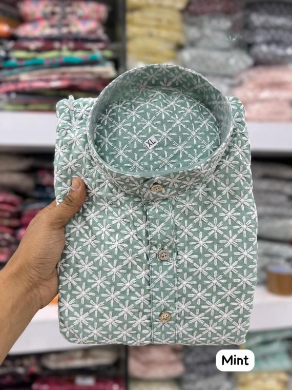 Presenting Traditional Wear Chikan Schiffli Work Kurta Only