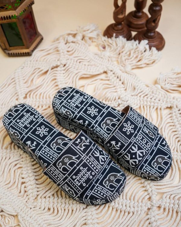 Presenting Women's Round-toe, Slip-on Loafers, Printed Open-toe Wedge Heels, Juttis