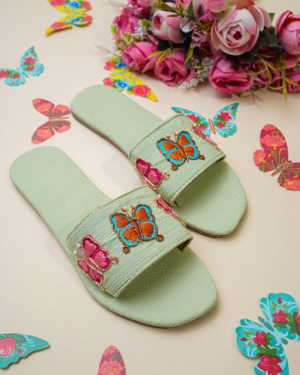 Presenting Women's Round-toe, Slip-on Loafers, Printed Open-toe Wedge Heels, Juttis