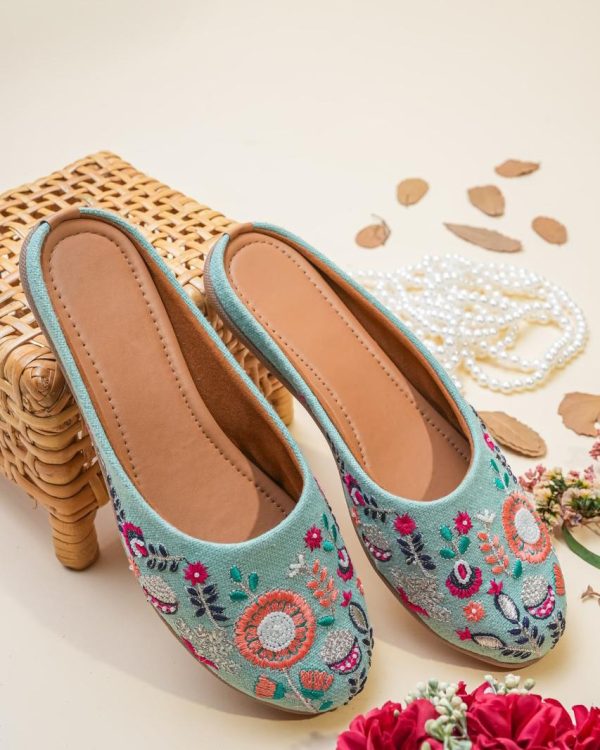 Presenting Women's Round-toe, Slip-on Loafers, Printed Open-toe Wedge Heels, Juttis