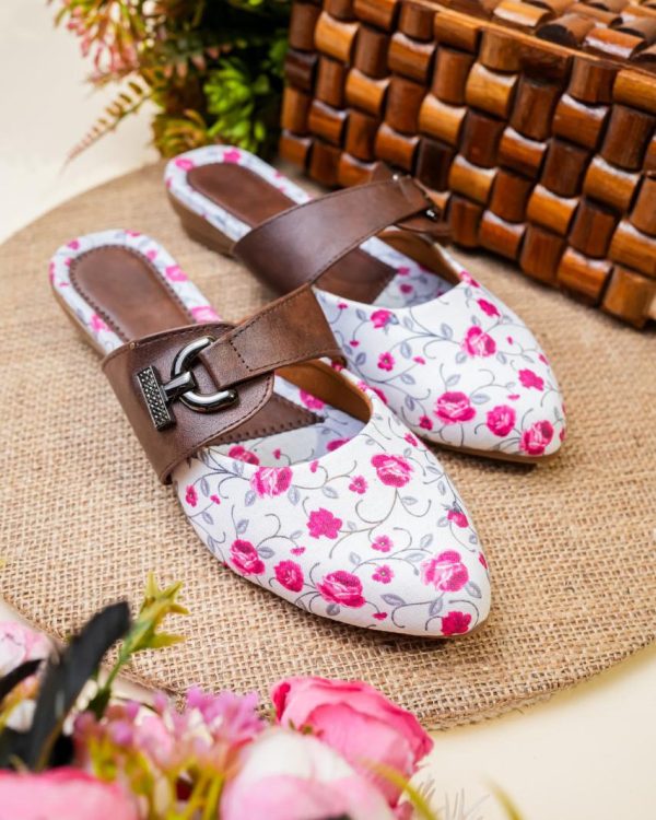 Presenting Women's Round-toe, Slip-on Loafers, Printed Open-toe Wedge Heels, Juttis