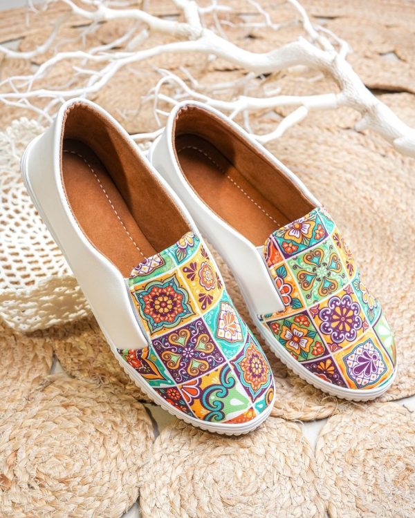 Presenting Women's Round-toe, Slip-on Loafers, Printed Open-toe Wedge Heels, Juttis