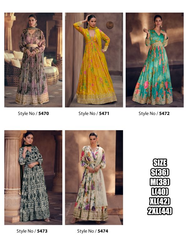 Women's Readymade Georgette Anarkali Gown And Net Dupatta Set For Function Wear