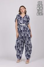 Women's Casual Wear Relaxed Fit Crepe Digital Printed Jumpsuits