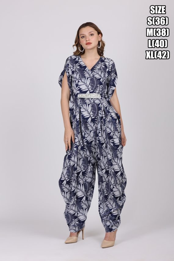 Women's Casual Wear Relaxed Fit Crepe Digital Printed Jumpsuits