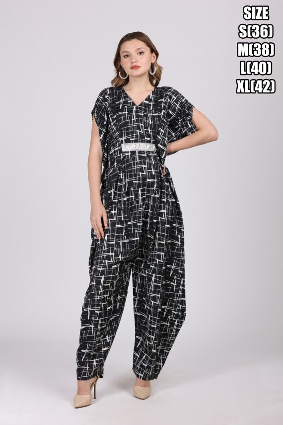 Women's Casual Wear Relaxed Fit Crepe Digital Printed Jumpsuits