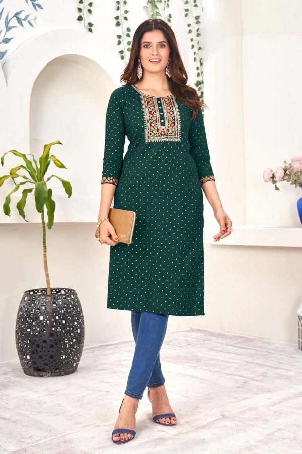 Elevate Your Everyday Style With Women's Rayon Slub Kurtis Only