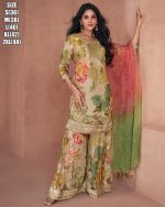 Wedding Wear Sarara Set With Beautiful Embroidery Work On Real Georgette