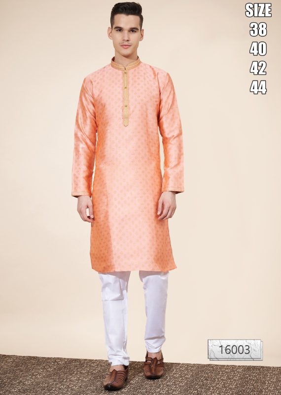 Presenting Our New Arrival Self Work And Pintex Work Men's Kurta With Pajama