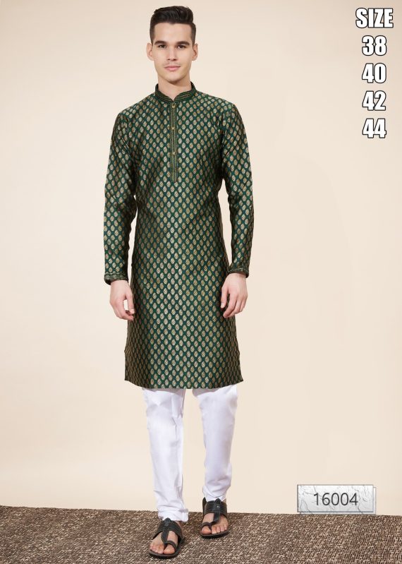 Presenting Our New Arrival Self Work And Pintex Work Men's Kurta With Pajama