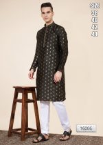 Presenting Our New Arrival Self Work And Pintex Work Men's Kurta With Pajama