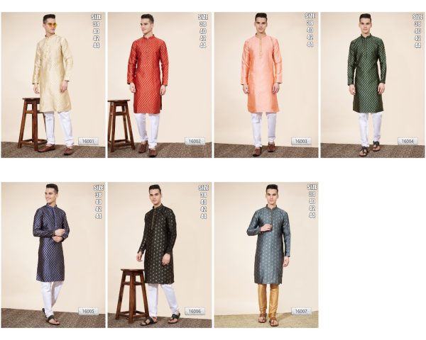 Presenting Our New Arrival Self Work And Pintex Work Men's Kurta With Pajama