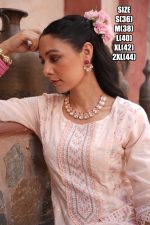 Beautiful Embroidered Work Cotton Anarkali Type Ankle Length Kurti Pent Set For Women