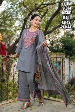 Buy Stylish Summer Wear Cotton Embroidery Work Kurti Pent Sets