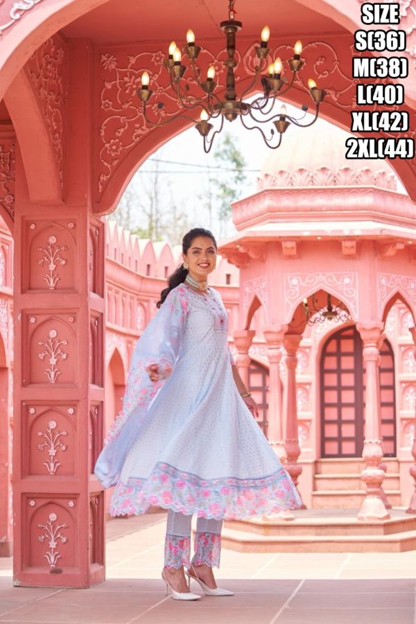 The Latest Anarkali Cotton Embroidered Kurti Sets Online At The Best Prices For Women