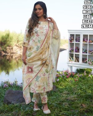 Summer Vibes Unveiled Women's Collection, Simple Cotton Kurti Pent Set With Dupatta