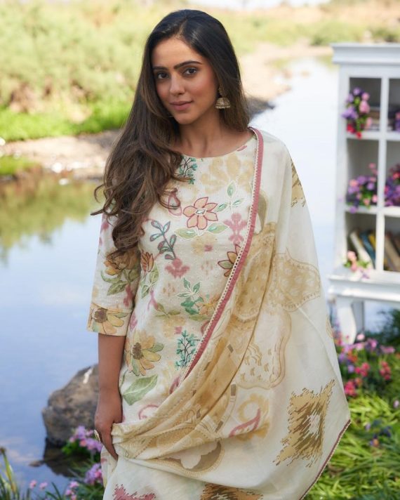 Summer Vibes Unveiled Women's Collection, Simple Cotton Kurti Pent Set With Dupatta