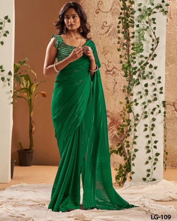 Buy Designer Soft Weaving Un-Stitched Embroidered Party Wear Saree With Blouse
