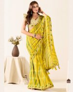 Our New Fancy Party Wear Un-Stitched Weaving Georgette Saree Collection With Blouse