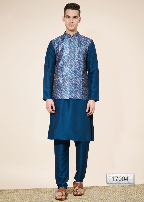Introducing Our New Arrival Designer Men's Kurta With Pajama And Kotti