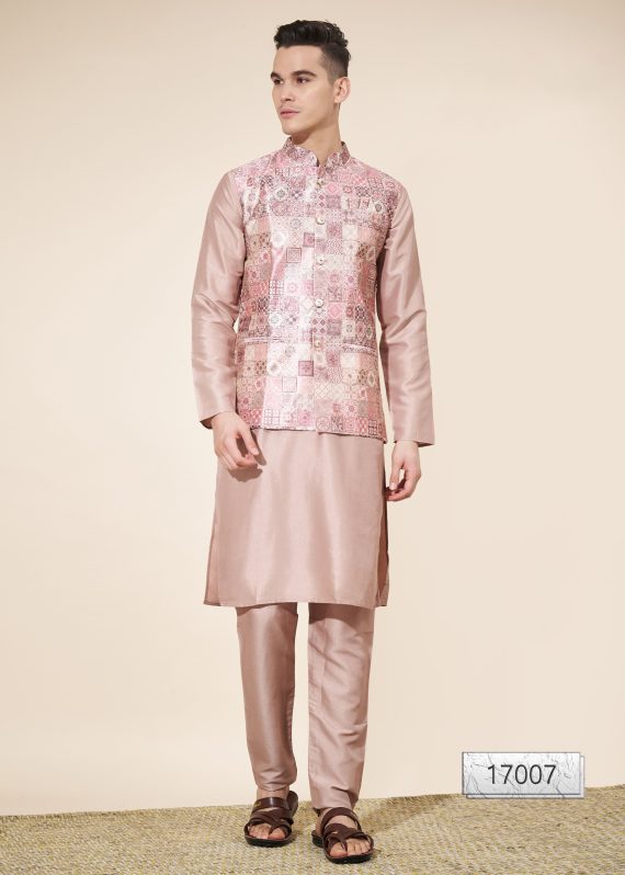 Introducing Our New Arrival Designer Men's Kurta With Pajama And Kotti