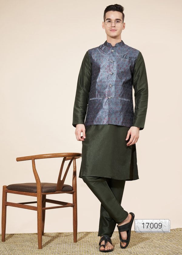 Introducing Our New Arrival Designer Men's Kurta With Pajama And Kotti