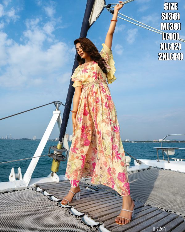 Latest Collection Of Designer Georgette Fancy Party Style Jumpsuits For Girls At India