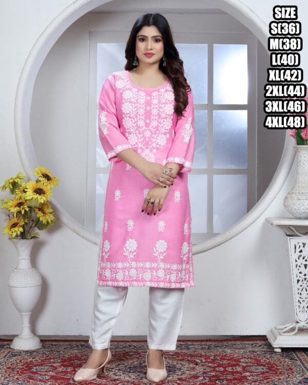Elegant Chikankari Embroidered Kurti Set – A Perfect Blend Of Tradition And Style!