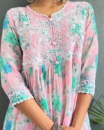 Digital Printed & Pure Lakhnavi HandCrafted Cotton Kurti Only