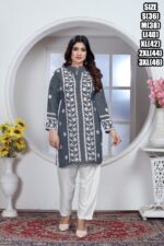 Presenting Casual Wear Rayon Chikankari Embroidery Worked Short Top
