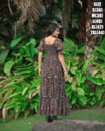 Presenting 3/4 Length Georgette Maxi Dress That Is Suitable For Casual Occasions