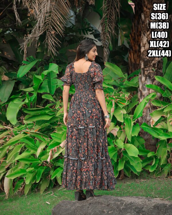 Presenting 3/4 Length Georgette Maxi Dress That Is Suitable For Casual Occasions