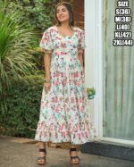 Presenting 3/4 Length Georgette Maxi Dress That Is Suitable For Casual Occasions